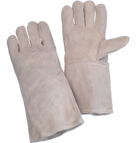 GL1 RED LEATHER GAUNTLETS,FOR BLAST CLEANING SODA BLASTING CE MARKED WELDING 